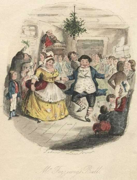 Illustrations from Dickens A Christmas Carol:
Mr. Fezziwigs Ball