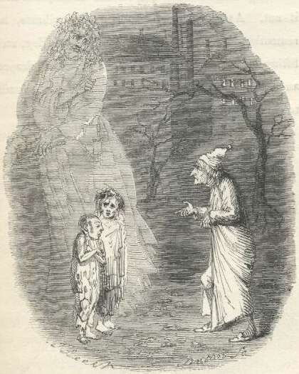 Illustrations from Dickens A Christmas Carol:
Scrooges Third Visitor
