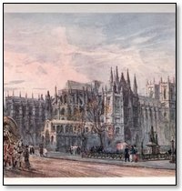 View of Westminster Abbey and St. Margaret's Church from Whitehall